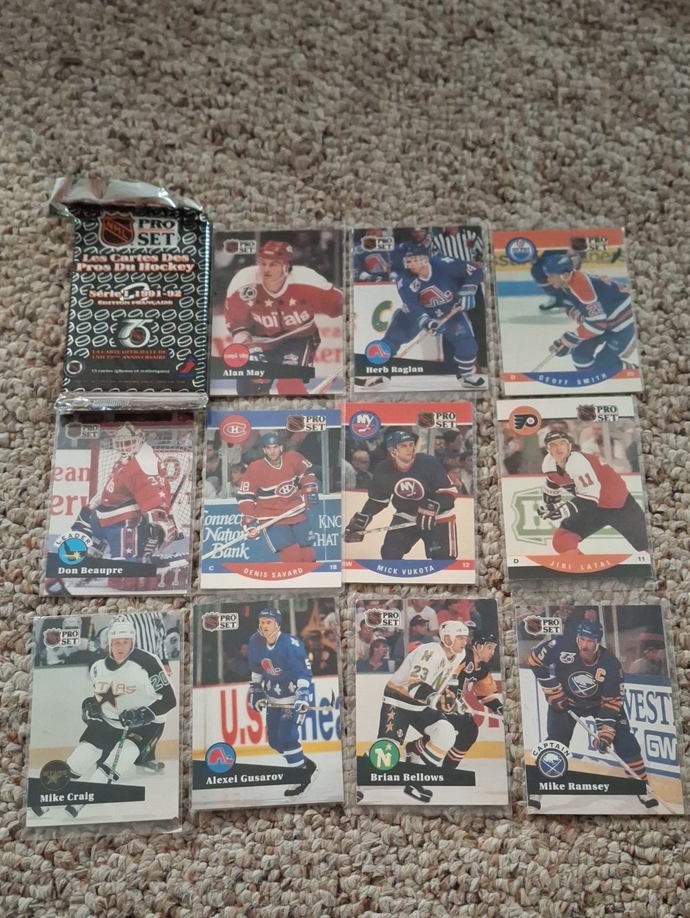 1990s NHL Pro Set Hockey Cards
